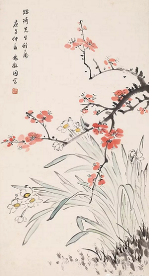 林徽因 双清图 6834厘米 纸本 立轴.png